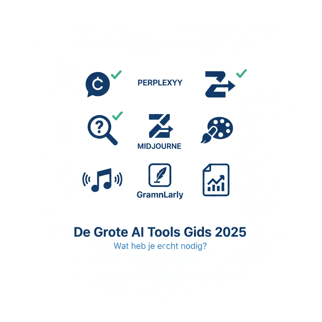 De Grote AI Tools Gids voor 2025: Wat Heb Je Echt Nodig? - Er zijn duizenden AI-tools. Welke zijn de hype waard en welke helpen je bedrijf echt vooruit? Een nuchter overzicht van de beste tools voor Nederlandse ondernemers.